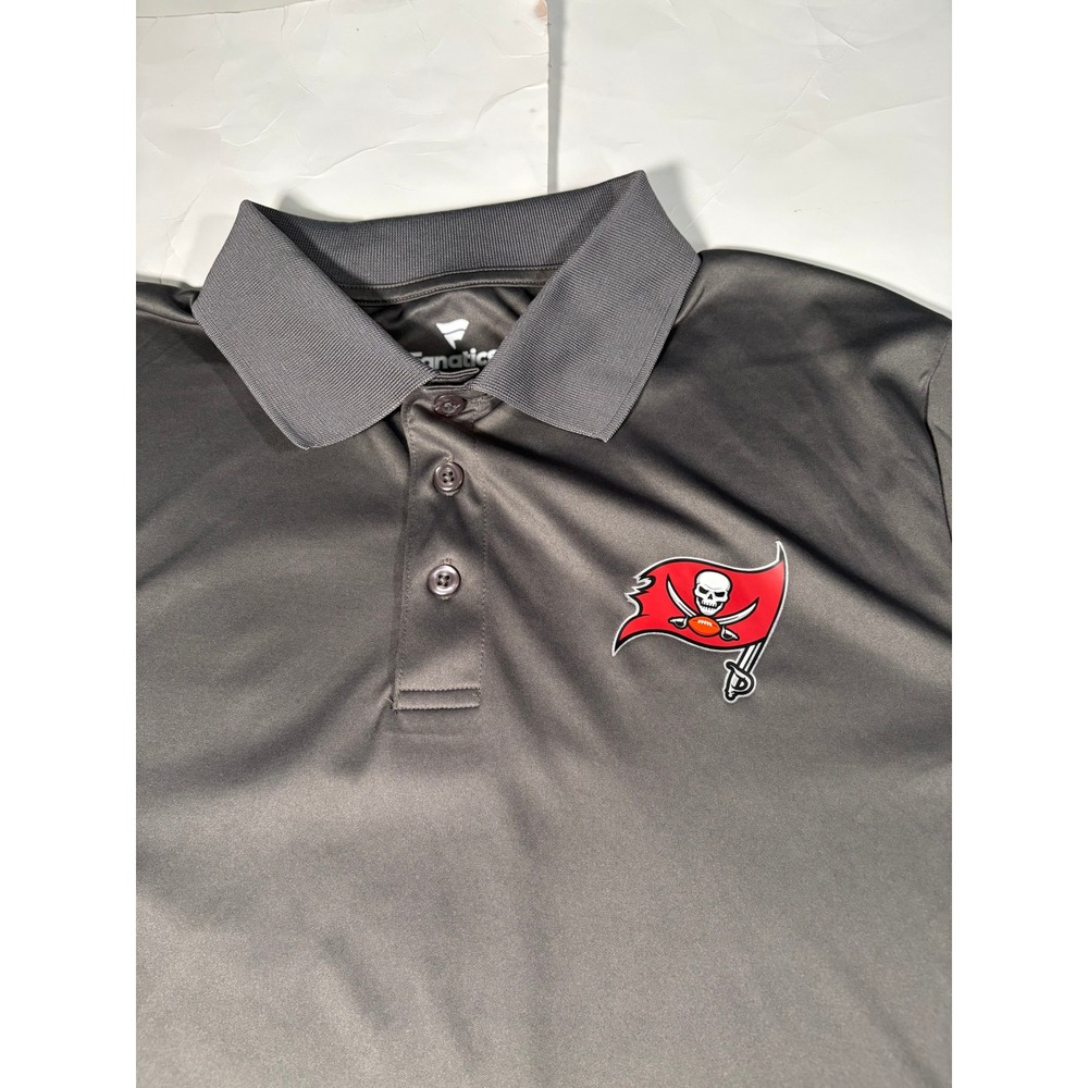 Fanatics Tampa Bay Buccaneers Men's Large Gray Performance Polo Shirt NFL - Picture 2 of 6